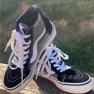 Vans Black and White Kids Sneakers